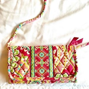 Vera Bradley Pink Paisley Crossbody Wallet